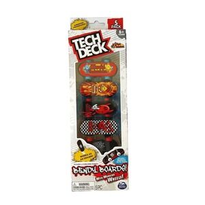 New Tech Deck Bendy Boards Rubberized Fingerboards Pack of 5 With Working Wheels